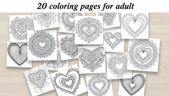 20 Adult Coloring Pages PDF Book: A Creative Escape for Relaxation and Mindfulness