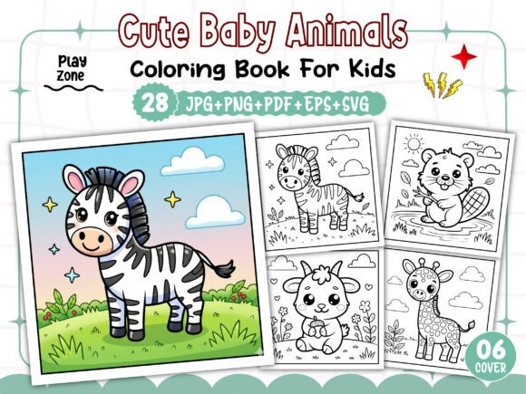 ADULT CUTE BABY ANIMALS COLORING PAGES: A Creative Escape for All Ages