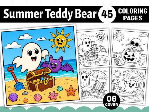 Adult - Spooky Cute Summer Coloring Book