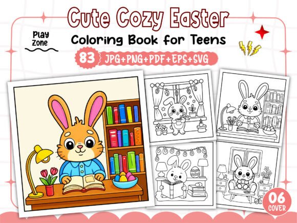 Bold Easy Cozy Easter Coloring Pages