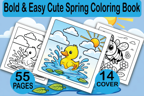 Bold Easy Cute Spring Coloring Book: A Creative Resource for All