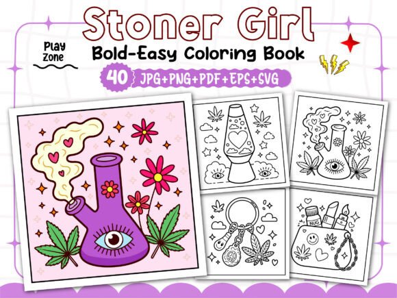 Bold Easy Stoner Girl Coloring Pages