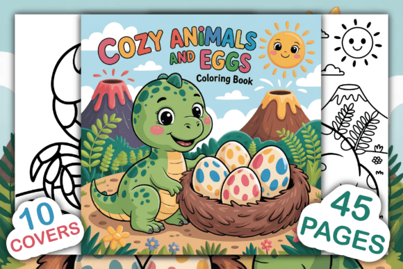 Cozy Animals and Eggs Coloring Book: A Creative Escape for All Ages