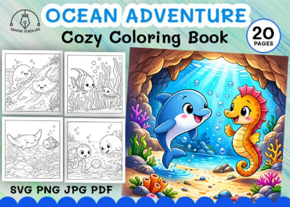 Cozy Ocean Adventure Coloring Book: A Creative Escape for All Ages
