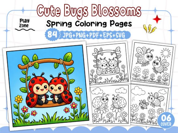 Cute Bugs Blossoms Spring Coloring Book: A Creative Escape for the Modern Mind