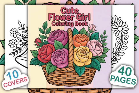 Cute Flower Girl Coloring Book: A Creative Tool for All Ages