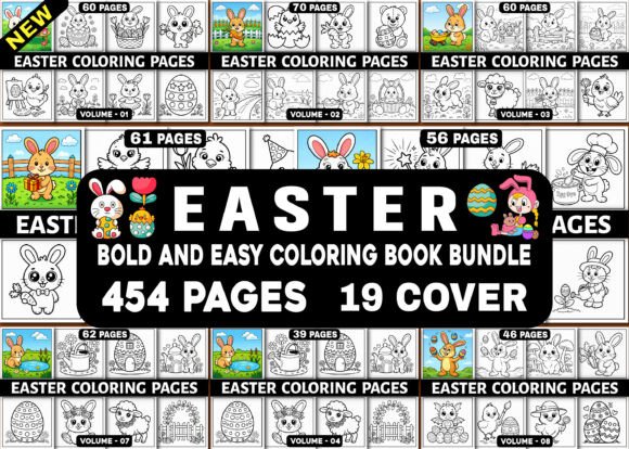 EASTER COLORING PAGES MEGA BUNDLE: A Creative Resource for Entrepreneurs and Content Creators