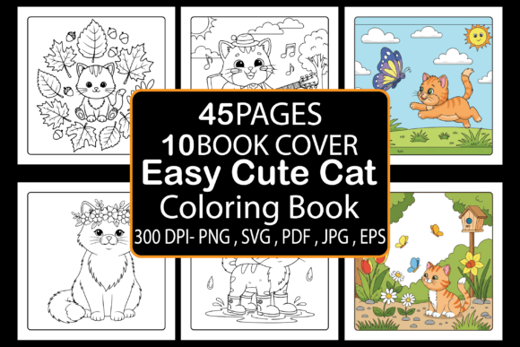 Easy Cute Cat Coloring Book: A Versatile Resource for Creators and Entrepreneurs