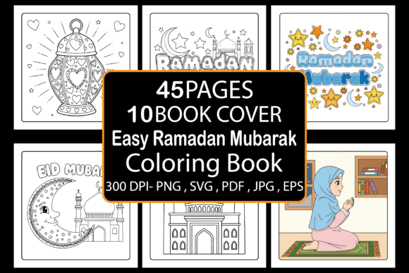 Easy Ramadan Mubarak Coloring Book