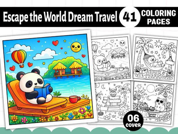 Escape the World Dream Travel Coloring B: A Creative Journey for All
