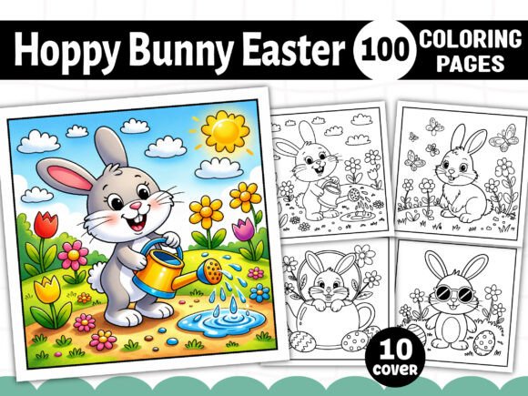 Hoppy Bunny Easter Coloring Book: A Creative Resource for All Skill Levels