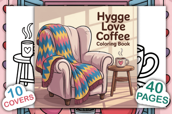 Hygge Love Coffee Coloring Book