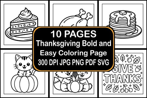 Thanksgiving Bold and Easy Coloring Pages for Adults: A Creative and Profitable Opportunity