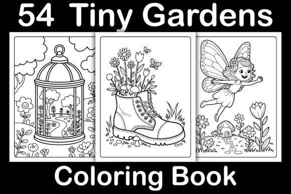 Tiny Gardens Coloring Book