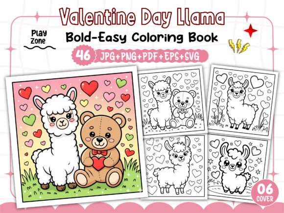 Valentine Day Llama Adults Coloring Book: A Unique Way to Express Love and Creativity